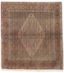 絨毯 センネ 125X137 正方形 茶色/オレンジ (ウール, ペルシャ/イラン)