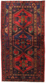  Orientalisk Hamadan Matta 134X240 Mörkrosa/Röd Ull, Persien/Iran Carpetvista