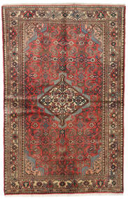  Persialainen Hamadan Matot Matto 126X195 Ruskea/Punainen (Villa, Persia/Iran)