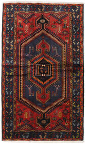 126X216 Hamadan Matta Orientalisk Mörkrosa/Röd (Ull, Persien/Iran) Carpetvista