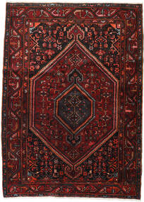144X200 Hamadan Tæppe Orientalsk Mørkerød/Rød (Uld, Persien/Iran) Carpetvista