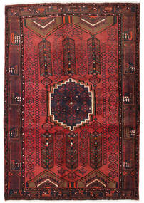 러그 페르시안 하마단 133X195 다크 레드/빨간색 (울, 페르시아/이란)