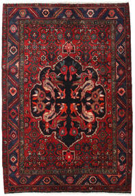 絨毯 ハマダン 135X200 ダークレッド/レッド (ウール, ペルシャ/イラン)