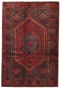 135X204 Dywan Orientalny Hamadan Ciemnoczerwony/Czerwony (Wełna, Persja/Iran) Carpetvista