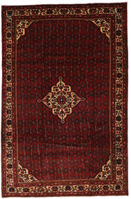  Oriental Hosseinabad Rug 204X310 Brown/Dark Red Wool, Persia/Iran Carpetvista