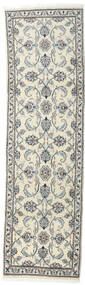 絨毯 ペルシャ ナイン 76X246 廊下 カーペット ベージュ/グレー (ウール, ペルシャ/イラン)
