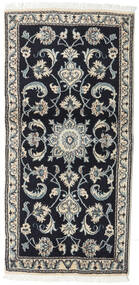 Nain Rug Rug 68X142 Dark Grey/Beige Wool, Persia/Iran Carpetvista