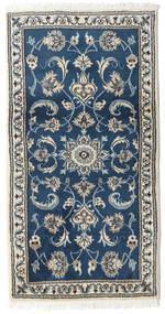  Nain Rug 70X132 Persian Wool Dark Blue/Grey Small Carpetvista
