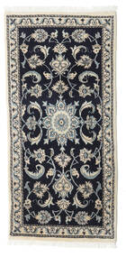  Persischer Nain Teppich 67X139 Dunkelgrau/Grau (Wolle, Persien/Iran)