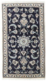  Orientalsk Nain Tæppe 72X129 Mørkegrå/Grå Uld, Persien/Iran Carpetvista