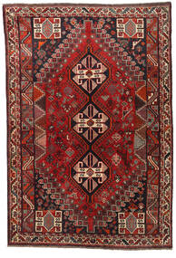  Shiraz Szőnyeg 165X241 Perzsa Gyapjúszőnyeg Piros/Sötétpiros Carpetvista