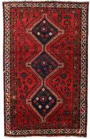  Shiraz Rug 158X251 Persian Wool Dark Red/Red Small Carpetvista