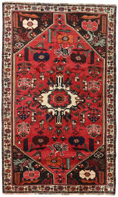 Tapete Shiraz 152X252 Vermelho/Vermelho Escuro (Lã, Pérsia/Irão)