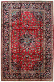 Tapete Kashan 198X298 Vermelho/Rosa Escuro (Lã, Pérsia/Irão)