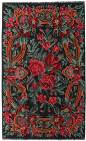 Rose Kelim Moldavia Rug 170X275 Dark Grey/Red Wool, Moldova Carpetvista