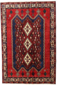 絨毯 アフシャル 164X241 レッド/ダークピンク (ウール, ペルシャ/イラン)