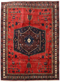Tapete Afshar 190X255 Vermelho/Vermelho Escuro (Lã, Pérsia/Irão)