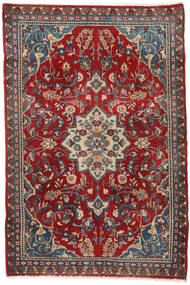 絨毯 ハマダン 80X121 レッド/ベージュ (ウール, ペルシャ/イラン)