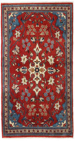 絨毯 ペルシャ ハマダン 78X145 レッド/ダークピンク (ウール, ペルシャ/イラン)