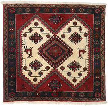 Klardasht Teppich 98X102 Quadratisch Dunkelrot/Beige Wolle, Persien/Iran Carpetvista