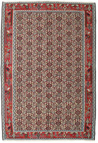 130X194 Alfombra Oriental Kilim Senneh Fine Marrón/Rojo (Lana, Persia/Irán) Carpetvista