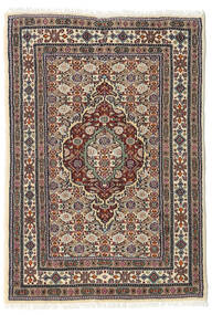 60X87 Moud Teppich Orientalischer Braun/Orange (Wolle, Persien/Iran) Carpetvista