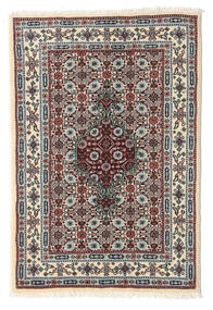 59X86 Moud Teppich Orientalischer Beige/Dunkelrot (Wolle, Persien/Iran) Carpetvista