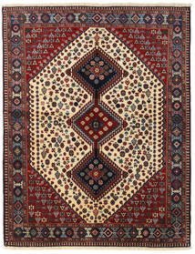  Persisk Yalameh Matta 155X198 Mörkröd/Röd (Ull, Persien/Iran)