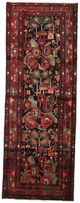 絨毯 ハマダン 106X292 廊下 カーペット ダークレッド/レッド (ウール, ペルシャ/イラン)