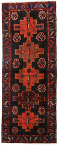 Hamadan Vloerkleed 106X270 Tapijtloper Donker Roze/Rood Wol, Perzië/Iran Carpetvista