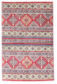  Kazak Fine Teppich 96X147 Rot/Beige Carpetvista
