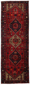Hamadan Vloerkleed 101X300 Tapijtloper Donkerrood/Bruin Wol, Perzië/Iran Carpetvista