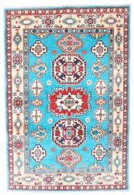  Kazak Fine Rug 82X124 Wool Beige/Blue Small Carpetvista