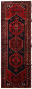 106X300 絨毯 ハマダン オリエンタル 廊下 カーペット ダークレッド/レッド (ウール, ペルシャ/イラン) Carpetvista