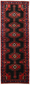 Hamadan Vloerkleed 103X298 Tapijtloper Donker Roze/Rood Wol, Perzië/Iran Carpetvista
