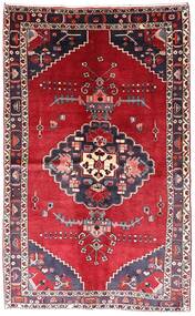 Nahavand Vloerkleed 135X220 Rood/Donker Roze Wol, Perzië/Iran Carpetvista