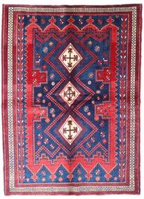Afshar Teppich 162X220 Rot/Dunkellila Wolle, Persien/Iran Carpetvista