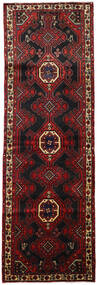 Hamadan Vloerkleed 110X338 Tapijtloper Donkerrood/Rood Wol, Perzië/Iran Carpetvista