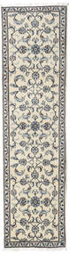  Persischer Nain Teppich 79X286 Läufer Beige/Grau (Wolle, Persien/Iran)