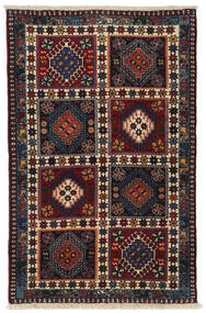 絨毯 ペルシャ ヤラメー 78X122 ダークレッド/ベージュ (ウール, ペルシャ/イラン)