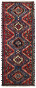  Persischer Yalameh Teppich 62X158 Rot/Dunkelrosa Carpetvista