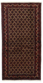絨毯 バルーチ 96X188 ダークレッド/茶色 (ウール, ペルシャ/イラン)