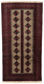 絨毯 バルーチ 85X166 ダークレッド/オレンジ (ウール, ペルシャ/イラン)