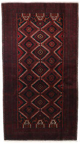  Baluch Rug 102X186 Persian Wool Dark Red/Red Small Carpetvista