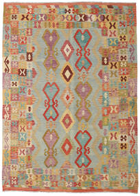215X301 Tapis Kilim Afghan Old Style D'orient Beige/Vert (Laine, Afghanistan) Carpetvista