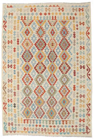 205X300 Alfombra Oriental Kilim Afghan Old Style Beige/Gris (Lana, Afganistán) Carpetvista