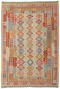  Kilim Afghan Old Style Rug 201X294 Wool Beige/Brown Carpetvista