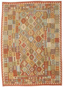  213X295 Kilim Afghan Old Style Rug Wool, Carpetvista
