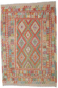Tappeto Kilim Afghan Old Style 203X297 Marrone/Giallo (Lana, Afghanistan)
