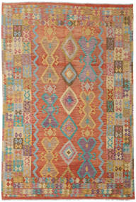 204X301 Alfombra Kilim Afghan Old Style Oriental Beige/Marrón (Lana, Afganistán) Carpetvista
